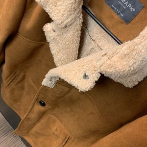 Men’s shearling faux suede jacket